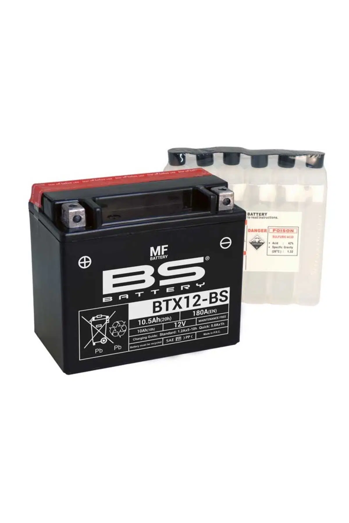 Bs Akü Btx12-bs 12v10ah Honda Foresıght 250 Pıaggıo X7 X8 X-evo 250 Hyosung Gt250-r Daelım S3