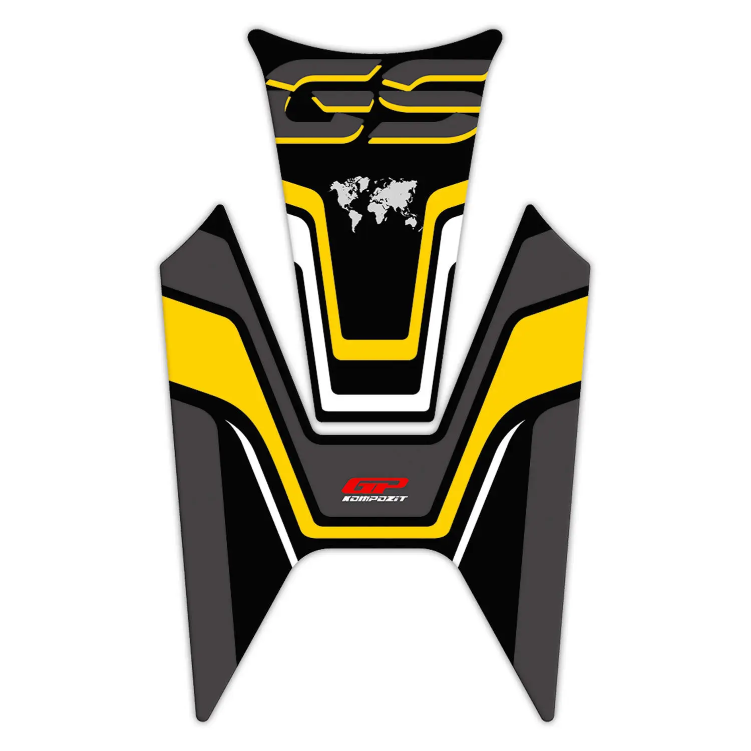 GP Kompozit BMW R 1200 GS 2013-2024 Uyumlu Tank Pad Siyah-Sarı